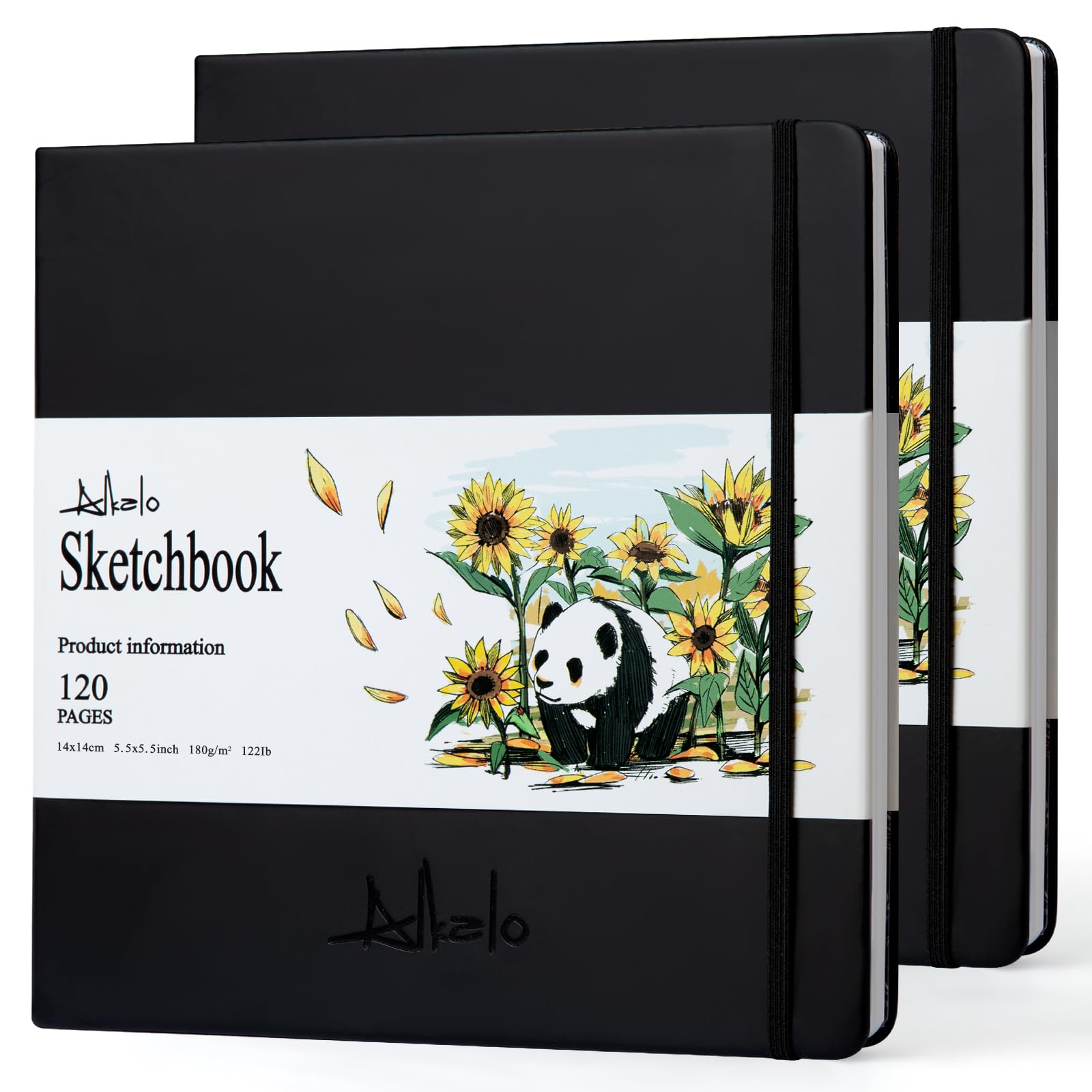 Amazon.com: ALKALO Square Sketchbook for Drawing, 120 Pages Sketch